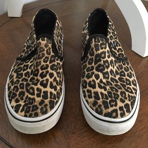 Leopard slip on vans